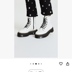 Dr Martens Jadon 8-eye white leather platform boots 8.5